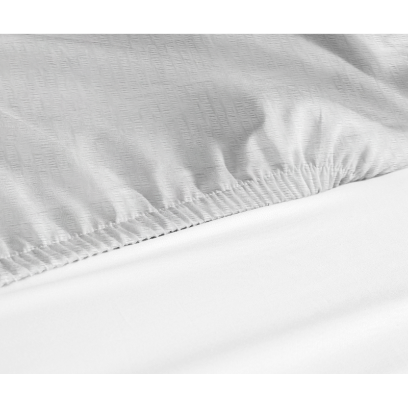 Drap housse -  160x200 cm - Collection Neptune - Linge gaufré infroissable (sans repassage (lot de 20) Tissus Gisèle | AMS