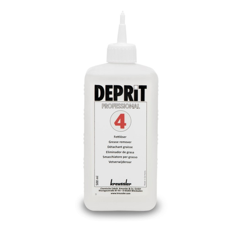 Détachant Combinaison de solvants exempte d’agents tensioactifs; élimine les taches de graisse, d’huile, de colle, de chewing-gum et de cire Kreussler DEPRIT PROF. 4 LC 1 | AMS