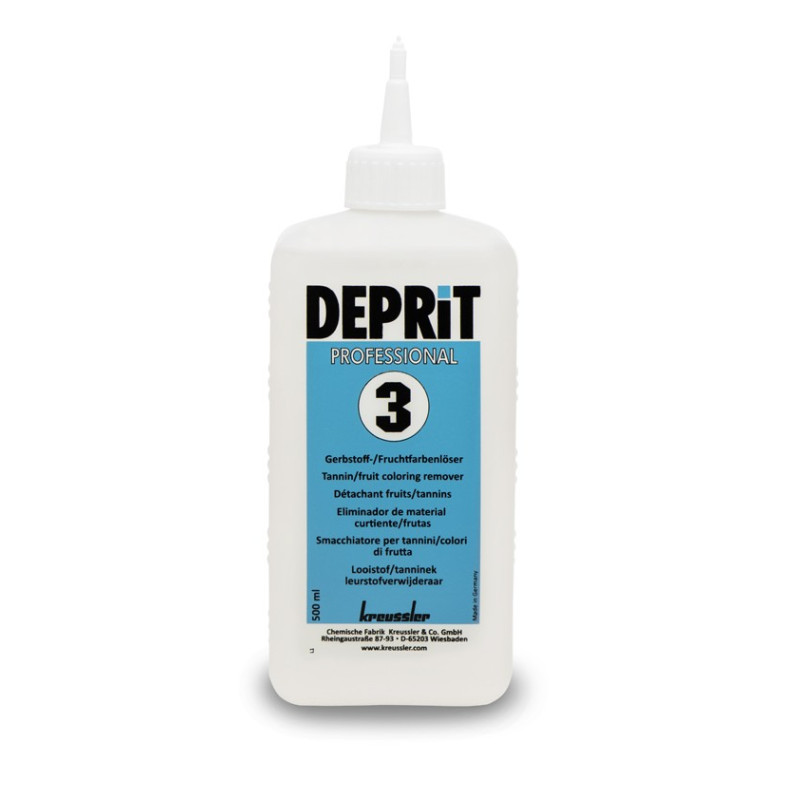 Détachant Acide; contre les taches de tannin, de fruits, de jus, de vin rouge, de café, de thé, de coca-cola, de médicaments Kreussler DEPRIT PROF. 3 LC 1 | AMS