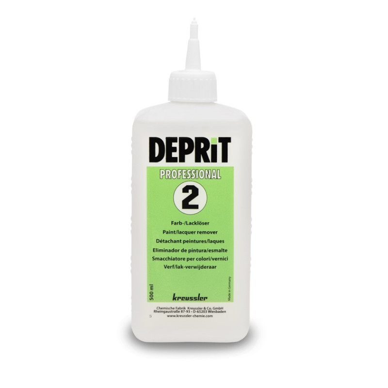 Détachant Neutre; contre les taches de peinture, d’huile, de graisse, de cire, de produits cosmétiques, de stylo, de colle Kreussler DEPRIT PROF. 2 | AMS
