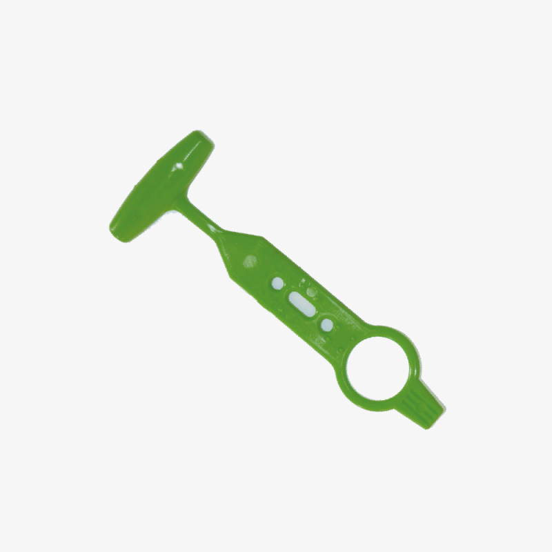 Attache brandebourg en caoutchouc souple verte | AMS