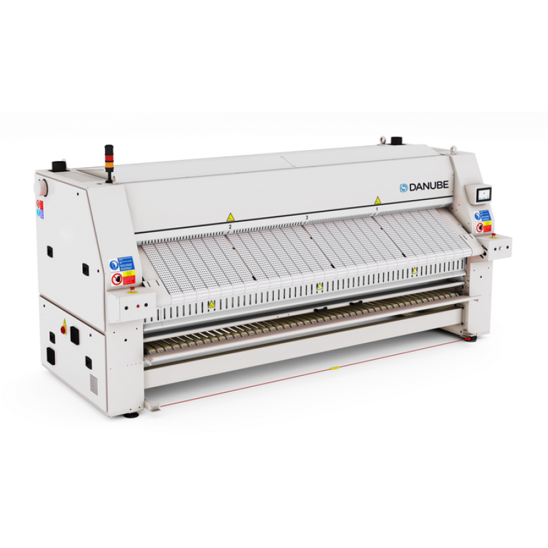 Calandre Sécheuse repasseuse professionnelle diamètre 1000 mm, longueur 3300 mm, Danube S1000-3300E | AMS