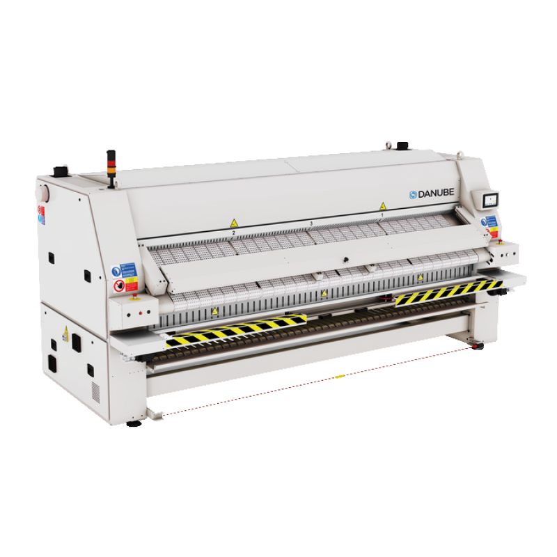 Calandre Sécheuse repasseuse professionnelle diamètre 1000 mm, longueur 2600 mm, Danube SP1000-2600S | AMS